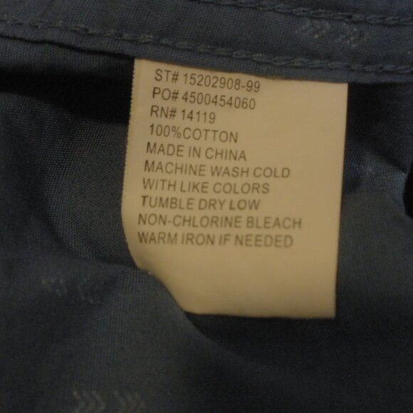 Ely Cattleman Mens Pearl Snap Shirt Sz XL 100% Cotton Blue W/ Arrows Long Sleeve - Picture 7 of 10